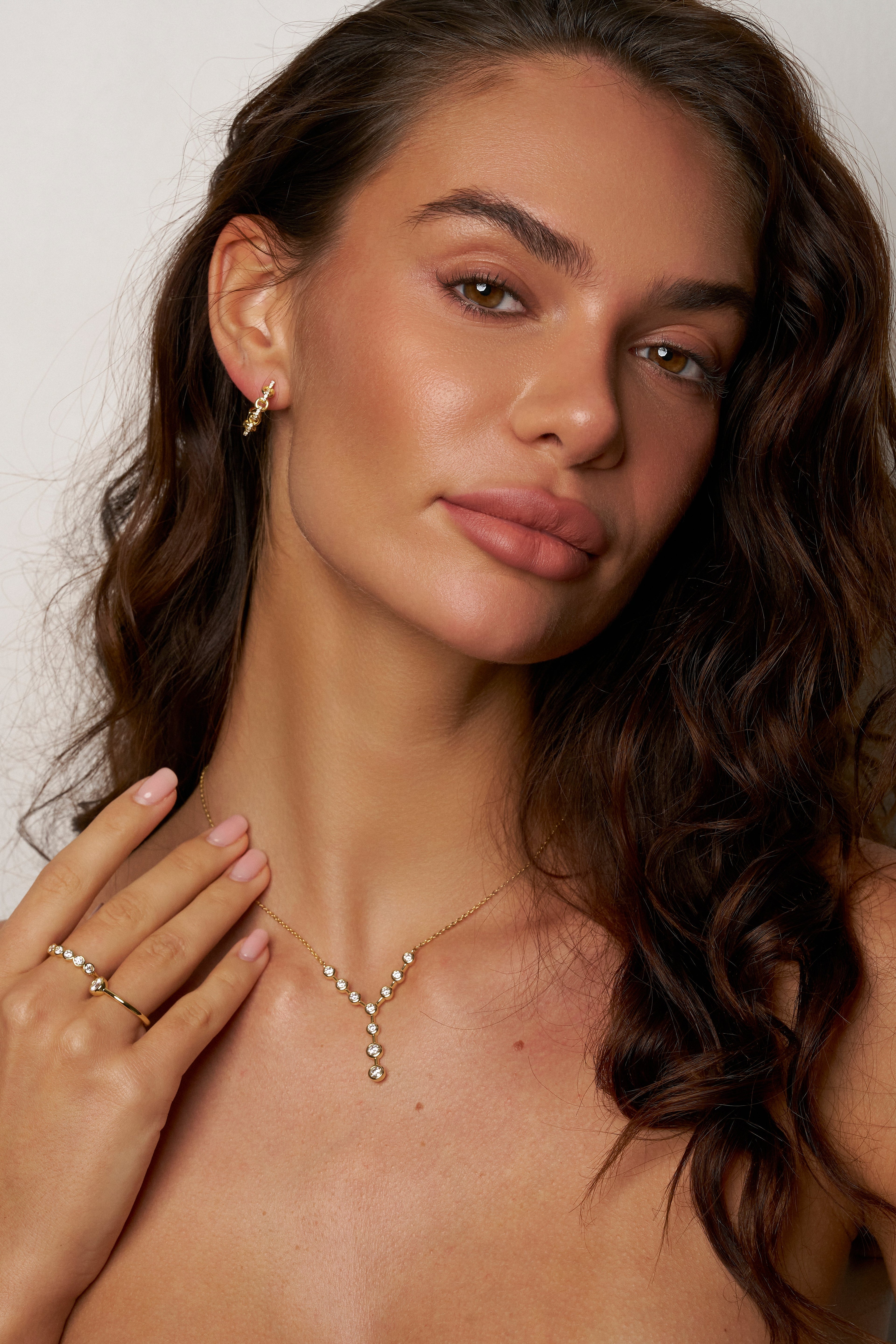 Celeste Y-Drop Moissanite Necklace